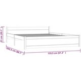  Za krevet od masivnog drva bijeli 150 x 200 cm 5FT King | shoptok.hr