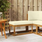  Klupa Prirodna i krem 79 x 43 x 37 cm Čvrsto drvo akacije - Prirodna boja i krem 80 cm Otvoreno područje nogu | shoptok.hr