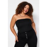 Trendyol Curve Strapless Black Knitted Blouse | shoptok.hr