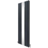 Monster radiator in ventili z ravnim ogledalom - 1800 mm x 565 mm - antracitno siva, (21569755) Cene