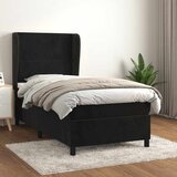 Box spring krevet s madracem crni 100x200 cm baršunasti Cijene