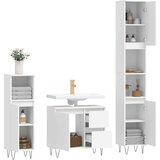vidaXL Kopalniško pohištvo 3 kosi bele barve inženirski les | Shoptok.si