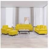 vidaXL sedežna garnitura 4-delna z vzglavniki rumen žamet | Shoptok.si