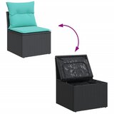  9-dijelni set vrtnih sofa od poliratana s jastucima crni | shoptok.hr