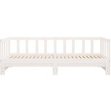 vidaXL Dnevni krevet na razvlačenje bijeli 90x200 cm masivna borovina | shoptok.hr