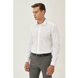 ALTINYILDIZ CLASSICS Men's White Easy-to-Iron Slim Fit Slim Fit Classic Collar Cotton Shirt. Cene