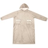  Deka majica s kapuljačom Bež L Flis i flanel | shoptok.hr