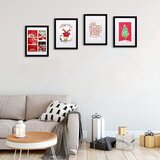 EGOFINE set 4 lesenih okvirjev za slike A4 z akrilnim steklom | Shoptok.si
