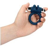 Shots Loveline - stimulator klitorisa na baterije, zečić, vibrirajući prsten za penis (plavi) | shoptok.hr