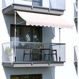 Multi Garden balkonska tenda s podešavanjem visine – vodootporna, s ručicom, bež | shoptok.hr