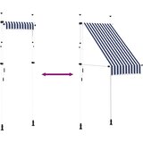 Tenda na ručno uvlačenje 100 cm plavo-bijela prugasta | Eponuda.com
