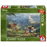 Schmidt Spiele Puzzle - Mickey & Minnie v Alpah, 1000 delov