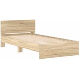  Okvir za krevet s uzglavljem boja hrasta 100x200 cm drveni | shoptok.hr