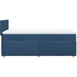 Krevet s oprugama i madracem plavi 100 x 200 cm od tkanine | shoptok.hr
