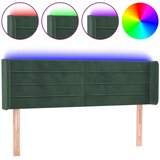 vidaXL LED posteljno vzglavje temno zeleno 147x16x78/88 cm žamet, (20951942) | Shoptok.si