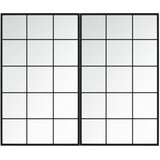 Maison Chic 2 kosi stenskega ogledala - kozmetično ogledalo črno 100x60 cm kovinsko, (21697828) | Shoptok.si