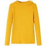 vidaXL Otroška majica z dolgimi rokavi oker 128 Cene