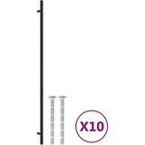  Ručke za ormarić 10 kom crne 480 mm od nehrđajućeg čelika | shoptok.hr