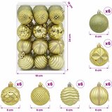  Set božićnih kuglica 36 kom. Svijetlo zelena 6 cm Polistiren | shoptok.hr