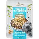  Varčno pakiranje Applaws Taste Toppers v omaki 24 x 85 g - Bela riba, losos, stročji fižol & leča | shoptok.hr