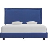  Posteljni okvir brez vzmetnice modra tkanina 135x190 cm, (21829402) | Shoptok.si