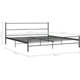  Okvir za krevet sivi metalni 180 x 200 cm | shoptok.hr