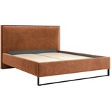 MID.YOU OBLAZINJENA POSTELJA 180 cm x 200 cm , les, tekstil, leseni material opečnato rjava | Shoptok.si