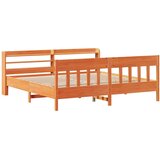  Okvir kreveta bez madraca voštano smeđi 200x200 cm od borovine | shoptok.hr