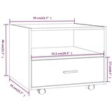 vidaXL Klubska mizica dimljeni hrast 55x55x40 cm konstruiran les | Shoptok.si
