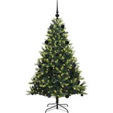 vidaXL Umjetna zložljiva božićna jelka 150 LED Zelena 150 cm PVC in PE | Shoptok.si