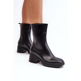 Boto Women's Matte Boots Botki On Heel Black Bertaida | ePonuda.com