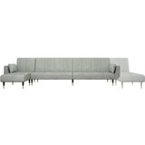  Kutna garnitura na razvlačenje svjetlosiva 275x140x70 cm baršun | shoptok.hr