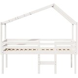 vidaXL Visoki krevet s krovom bijeli 90 x 190 cm od masivne borovine | shoptok.hr