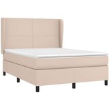 Krevet s oprugama i madrac cappuccino 140x200cm od umjetne kože | shoptok.hr