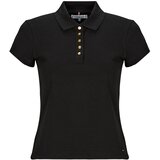 Tommy Hilfiger Polo majice kratki rokavi GOLD BUTTON SLIM SS POLO Črna | Shoptok.si