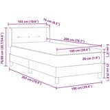  Krevet s opruga kutije s jastukom Plava 200 x 100 cm tkanina | shoptok.hr