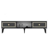 Hanah home TV komoda Herry, 150x44,6x29,6 cm, antracit-srebrna | Eponuda.ba