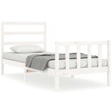  Okvir kreveta s uzglavljem bijeli 90 x 190 cm od masivnog drva | shoptok.hr