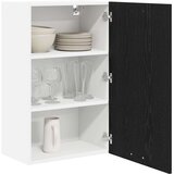 Viseći ormarić s pohranom Crni hrast i bijela 50 x 31 x 80 cm | shoptok.hr