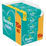 Pampers Fresh Clean XXL vlažni čistilni robčki za otroke za občutljivo kožo 15x80 kos | Shoptok.si
