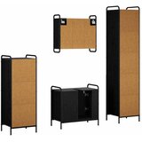 Set ormarića za kupaonicu 4 kom. Crni hrast 40 x 36 x 181 cm - Crni hrast Kupaonski ormarić (1 vrata i 1 polica) + viseći ormari | shoptok.hr
