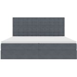  s madracem i skladištem Tamno siva 200 x 200 cm Baršun | shoptok.hr