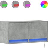 Zidni TV ormarić s LED svjetlima boja betona 80x31x38 cm | Eponuda.com