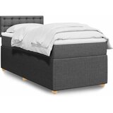  Krevet s oprugama i madracem tamnosivi 100 x 200 cm od tkanine | shoptok.hr