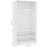 Sijaj ormar visoki sjaj bijeli 100 x 50 x 200 cm od iverice | shoptok.hr