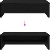  Stalak za monitor s ladicama Crni hrast 50x27x15 cm Konstruirano drvo | shoptok.hr