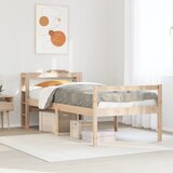 vidaXL Postelja za starejše z vzglavjem 90x200 cm trdna borovina | Shoptok.si