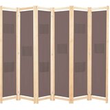 vidaXL Paravan 6-delni 240x170x4 cm rjavo blago Cene