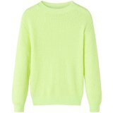 vidaXL Otroški pulover pleten neon rumen 128 Cene