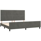  Okvir za krevet bez madraca tamnosivi 200x200 cm baršunasti | shoptok.hr